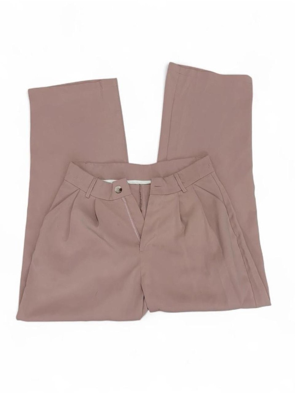 High-Waist Pleated Trousers in Dusty Mauve for Women